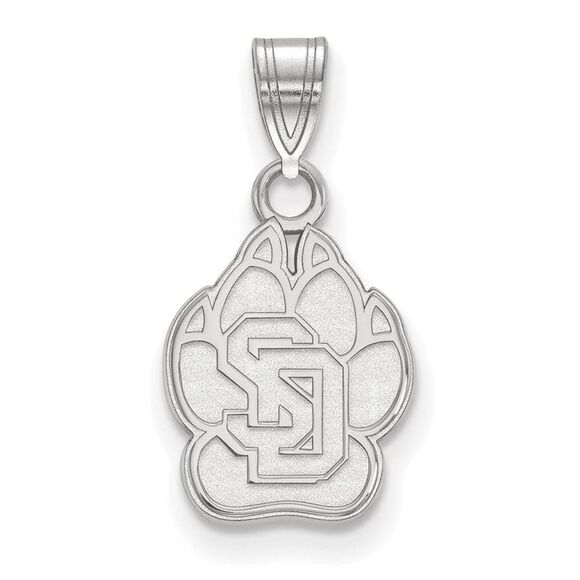 14k White Gold South Dakota Small Logo Pendant